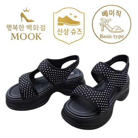 [행복한백화점][무크]mook 여성 캐쥬얼 샌들 블랙 516HB522524