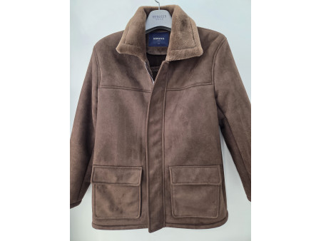 [행복한백화점][세르지오]인조 브라운 무스탕 점퍼 shcur1d8506