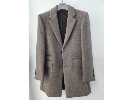 [행복한백화점][세르지오]헤링본모혼방  브라운 누빔 코트 SCTURMH4291