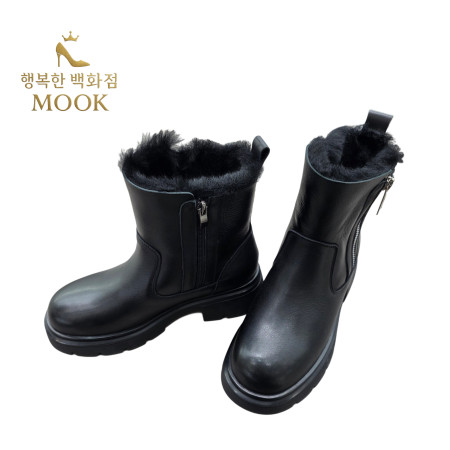 [행복한백화점][무크]mook 여성 소가죽 캐쥬얼 부츠 블랙 516HB522669