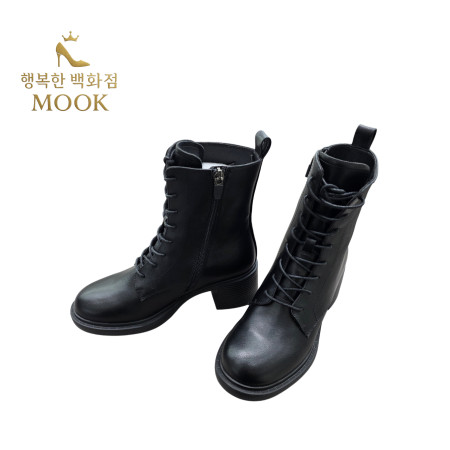 [행복한백화점][무크]mook 여성 캐쥬얼 레이스업 워커부츠 블랙 516HB522661AA