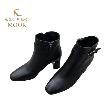 [행복한백화점][무크]mook 여성 양가죽 코팅 앵클부츠 블랙 516HB522665QA