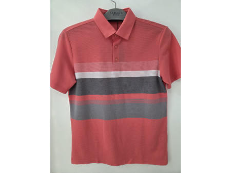 [행복한백화점][세르지오]스트라이프 핑크 반팔 티셔츠 stsdk3c 6518