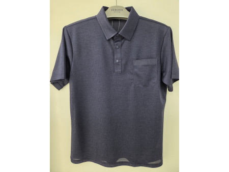 [행복한백화점][세르지오]면,폴리,레이온 혼방 네이비 반팔 티셔츠 stsvb3c 6580