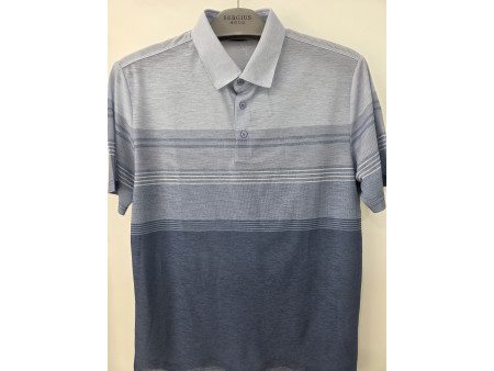 [행복한백화점][세르지오]폴리 100 프로 블루 반팔 티셔츠 stsdk3c 6545