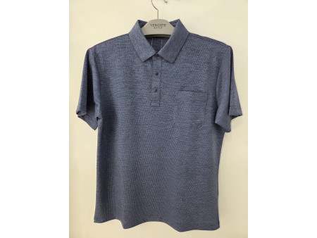 [행복한백화점][세르지오]면 레이온  폴리 네이비 반팔 티셔츠 stsdk3c 6580