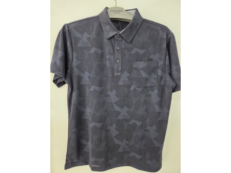 [행복한백화점][세르지오]폴리 스판  네이비 반팔 티셔츠 stsdk3c 6583