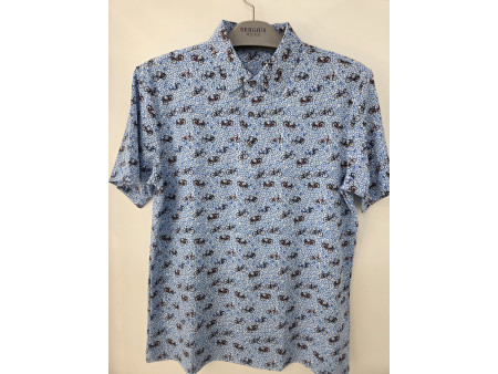 [행복한백화점][세르지오]폴리 스판 화이트 반팔 티셔츠 stsdk3c 6586