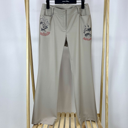 [행복한백화점][디즈니골프]캐릭터 포인트 부츠컷 팬츠 베이지 여성 바지 DO1LPA005