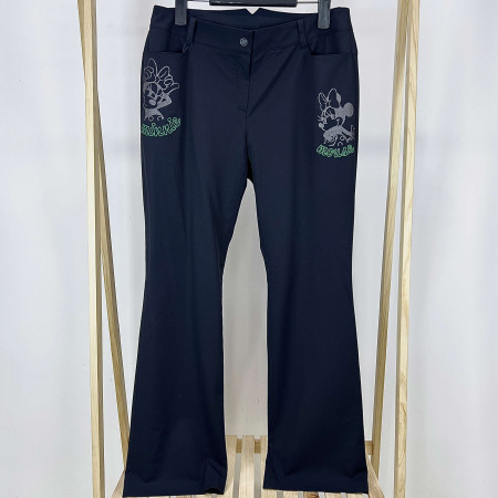 [행복한백화점][디즈니골프]캐릭터 포인트 부츠컷 팬츠 블랙 여성 바지 DO1LPA005