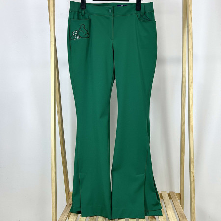 [행복한백화점][디즈니골프]밑단 옆트임 포인트 부츠컷 팬츠 그린 여성 바지 DO1LPA001