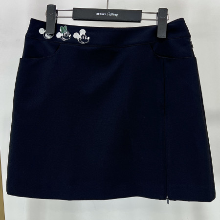 [행복한백화점][디즈니골프]옆지퍼 포인트 A라인 큐롯 스커트 블랙 여성 치마 DO1LCR002