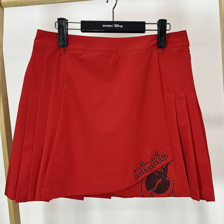 [행복한백화점][디즈니골프]캐릭터 포인트 A라인 플리츠 큐롯 스커트 레드 여성 치마 DO1LCR001