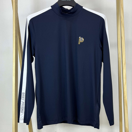 [행복한백화점][디즈니골프]소매 라인 배색 반목 긴팔 티셔츠 네이비 남성 DO1MTS008