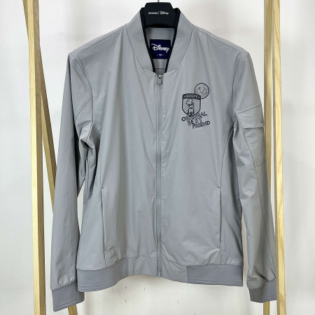 [행복한백화점][디즈니골프]암포켓 헨리넥 시보리 집업 점퍼 그레이 남성 DO1MJP001