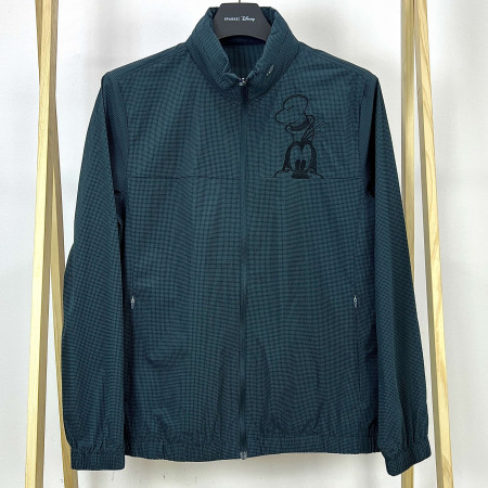 [행복한백화점][디즈니골프]잔체크패턴 바람막이 봄 점퍼 다크그린 남성 DO1MJB005