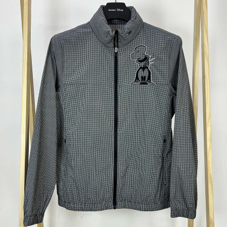 [행복한백화점][디즈니골프]잔체크패턴 바람막이 봄 점퍼 블랙 남성 DO1MJB005