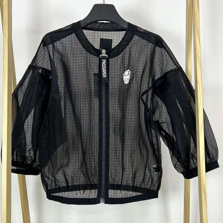 [행복한백화점][파사디]벌룬소매 시스루 우븐 점퍼 블랙 여성 P24SWJ703X