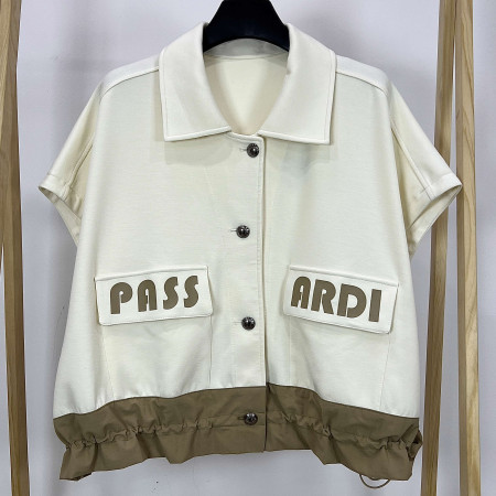 [행복한백화점][파사디]크롭 오픈카라 베스트 아이베이지 여성 조끼 P24STV147M