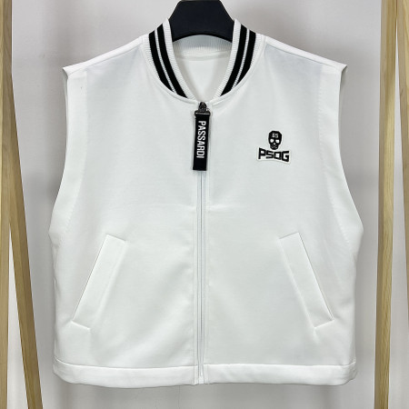 [행복한백화점][파사디]간절기 야구에리 집업 조끼 화이트 여성 P24SWV742X