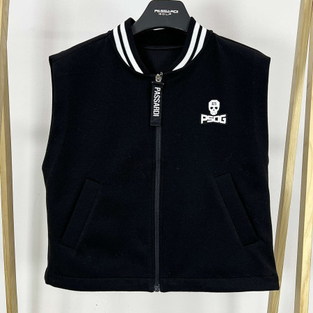 [행복한백화점][파사디]간절기 야구에리 집업 조끼 블랙 여성 P24SWV742X