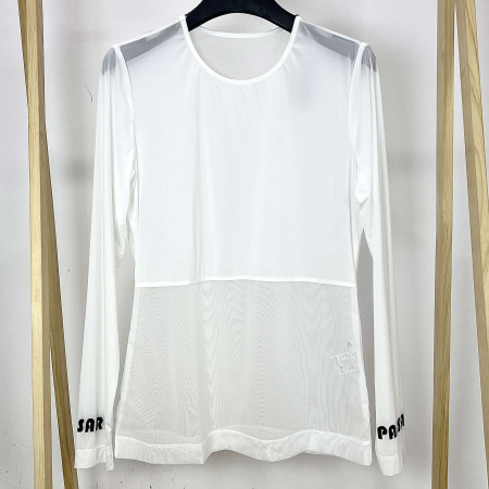 [행복한백화점][파사디]냉감 메쉬 배색 저데니아 라운드 이너 티셔츠 화이트 여성 P24ATPM02M