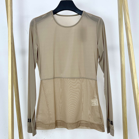 [행복한백화점][파사디]냉감 메쉬 배색 저데니아 라운드 이너 티셔츠 베이지 여성 P24ATPM02M