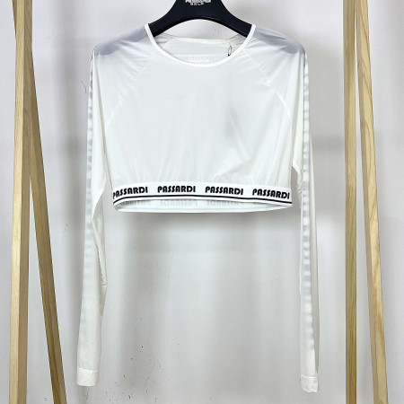 [행복한백화점][파사디]크롭 저데니아 베이스 레이어 티셔츠 화이트 여성 P23ATPM03M