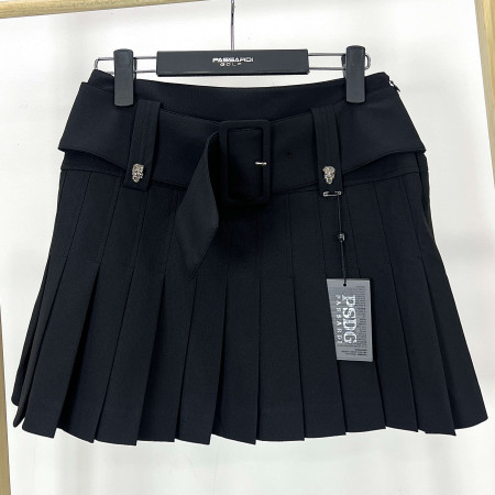 [행복한백화점][파사디]스컬 빅버클 플리츠 큐롯 스커트 블랙 여성 치마 P24MSK574X