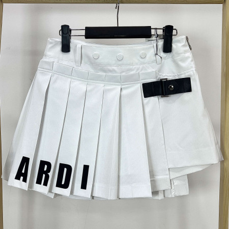 [행복한백화점][파사디]앞뒤 주름 숏 큐롯 스커트 화이트 여성 P24MSK577M