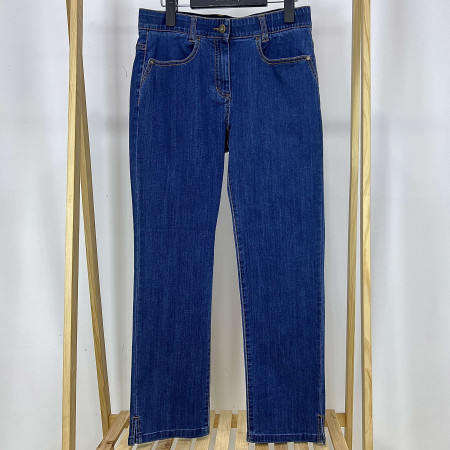 [행복한백화점][디즈니골프]스티치배색 일자핏 데님 팬츠 인디고 여성 청바지 DO1LPJ009