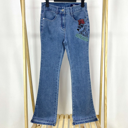 [행복한백화점][디즈니골프]포켓 캐릭터자수 부츠컷 데님 팬츠 인디고 여성 청바지 DO1LPJ006