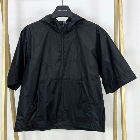 [행복한백화점][디즈니골프]반팔 바람막이점퍼형 후드 티셔츠 블랙 여성 DO1LTS020