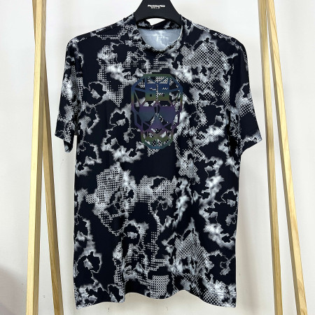 [행복한백화점][파사디]시즌패턴 반팔 모크넥 티셔츠 블랙 남성 Q24MTP055X