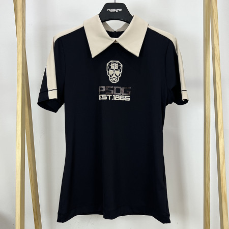 [행복한백화점][파사디]와이드 Y에리 반팔 티셔츠 블랙 여성 P24MTY162X