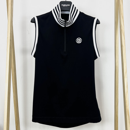 [행복한백화점][파사디]뒷트임 반집업 민소매 티셔츠 블랙 여성 P24MTL182M