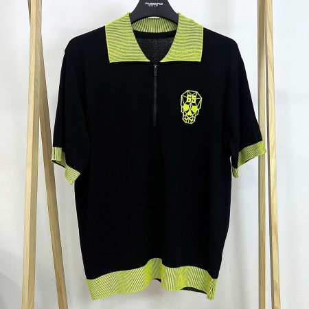 [행복한백화점][파사디]윙카라 변형 반집업 니트 블랙 남성 Q24MKP261X