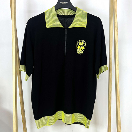 [행복한백화점][파사디]윙카라 변형 반집업 니트 블랙 남성 Q24MKP261X