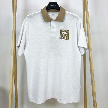 [행복한백화점][파사디]에리 배색 오버핏 카라 티셔츠 화이트 남성 Q24MTT076M