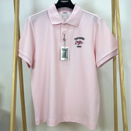 [행복한백화점][파사디]자수포인트 반팔 카라 티셔츠 라이트핑크 남성 Q24MTT082M