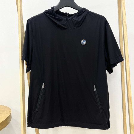 [행복한백화점][파사디]경량 후드 반팔 아노락 티셔츠 블랙 남성 Q24MWV692M