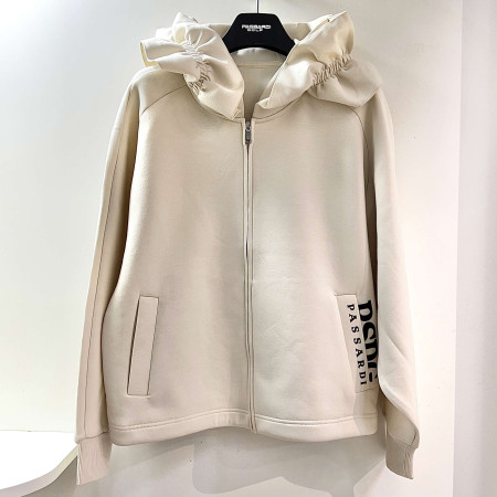 [행복한백화점][파사디]간절기 후드 셔링 집업 점퍼 아이베이지 여성 P24FTJ142M