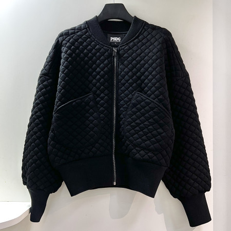 [행복한백화점][파사디]간절기 다이마루 퀼팅 바람막이 집업 점퍼 블랙 여성 P24FTJ141S