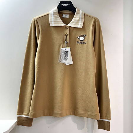 [행복한백화점][파사디]간절기 카라배색 긴팔 티셔츠 베이지 여성 P24FTT121M