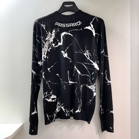 [행복한백화점][파사디]크랙포인트 모크넥 긴팔 니트 블랙 여성 P24FKP318X