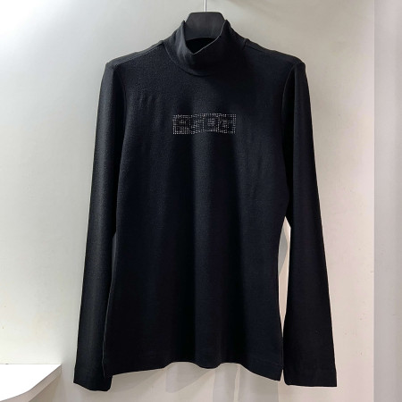 [행복한백화점][파사디]간절기 하이넥 긴팔 티셔츠 블랙 여성 P24FTP101M