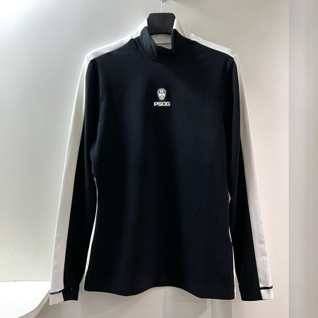 [행복한백화점][파사디]앞뒤배색 하이넥 긴팔 티셔츠 블랙 여성 P24FTP102X