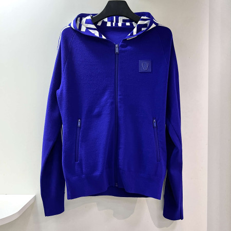 [행복한백화점][파사디]로고포인트 니트 후드집업 점퍼 코발트 여성 P24FKC302X