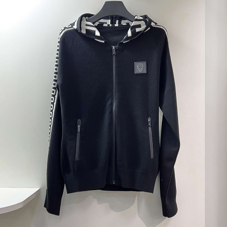 [행복한백화점][파사디]로고포인트 니트 후드집업 점퍼 블랙 여성 P24FKC302X