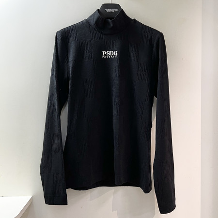 [행복한백화점][파사디]간절기 코트나 자카드 반목 긴팔 티셔츠 블랙 여성 P24FTP103M